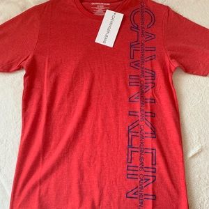 NWT Red Medium Calvin Klein Boys shirt